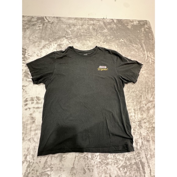 Vans T Shirt Mens XL Black Original Classic Style Short Sleeve Crew Neck EUC - Picture 1 of 9